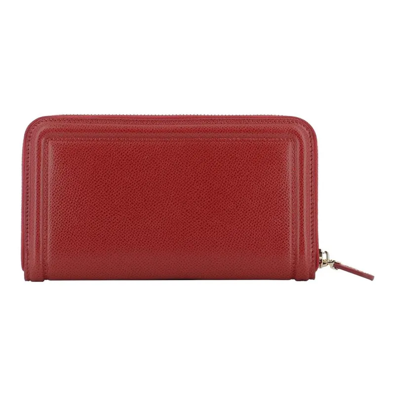 FERRAGAMO Cow Leather Clutches Wallets Women's Red-2