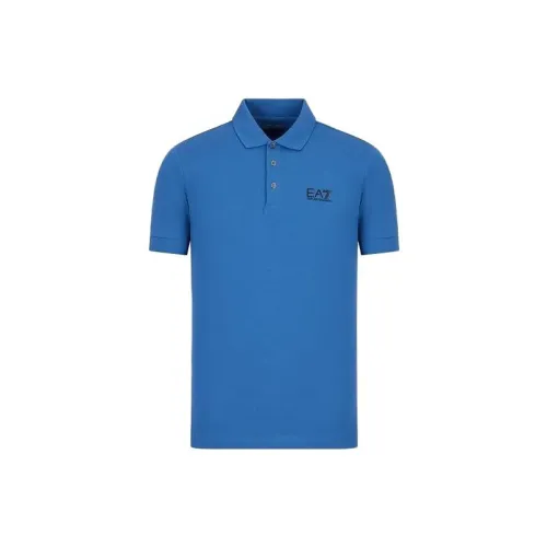 EMPORIO ARMANI EA7 Polo Shirts Men Blue