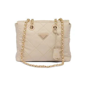 PRADA Fabric Parachute Bag Crossbody Bag Shoulder Bag Women's Desert Yellow