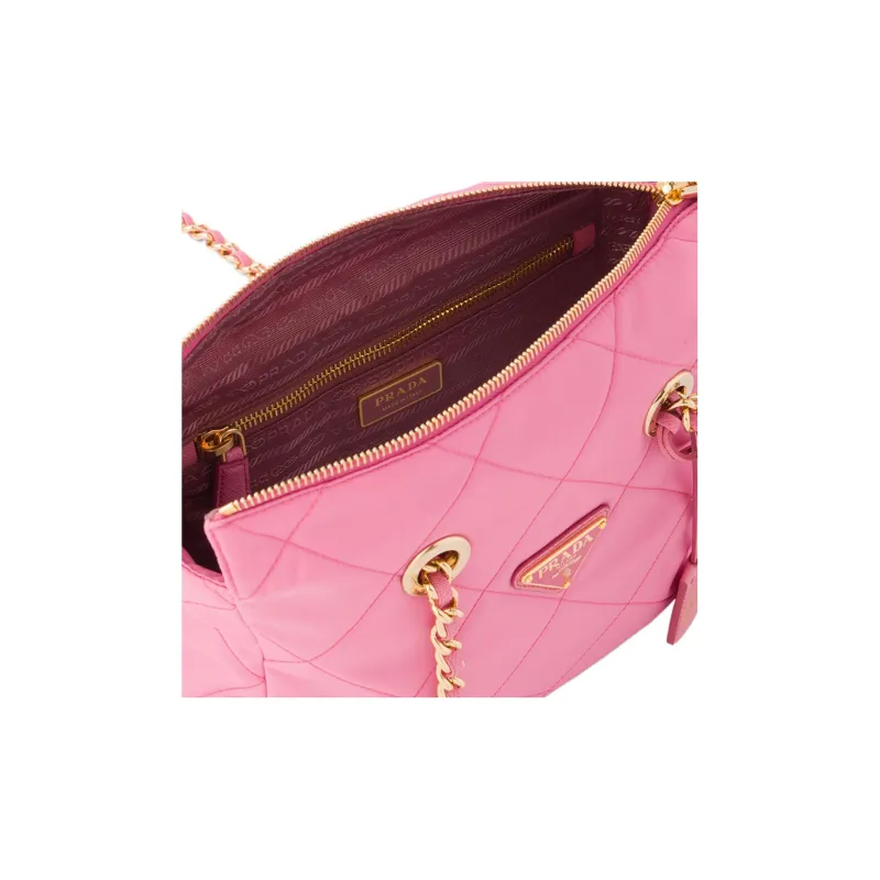 PRADA Fabric Parachute Bag, Crossbody Bag, Shoulder Bag Women's Begonia Pink-4
