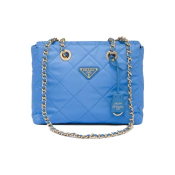 PRADA Fabric Parachute Bag Crossbody Bag Shoulder Bag Women's Light Purple Light Blue