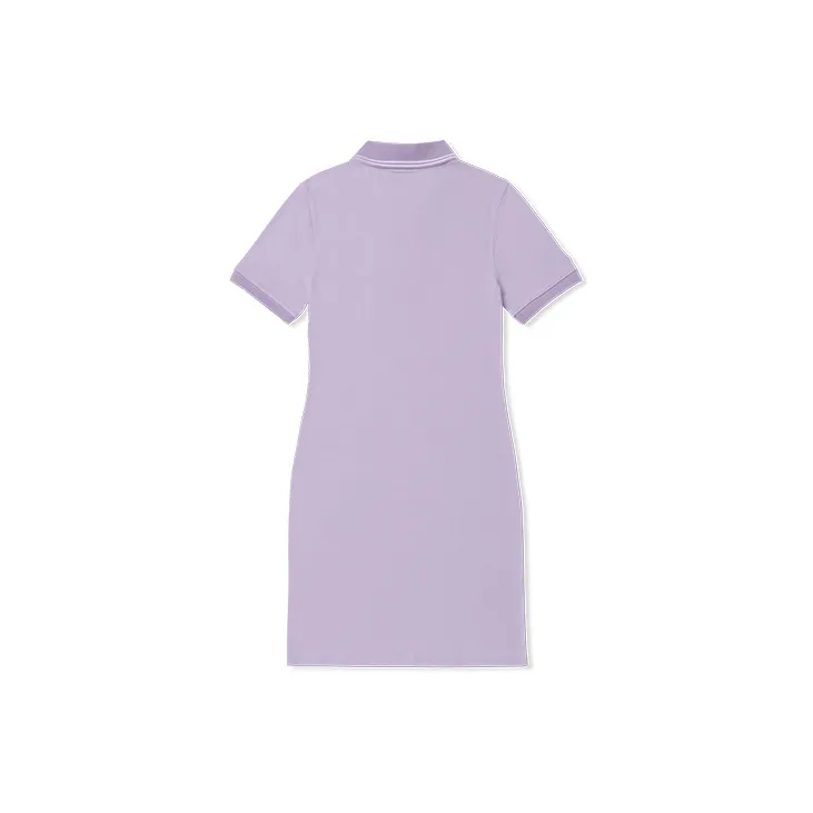 Nerdy Short Sleeved Dresses Women's Light Purple-1