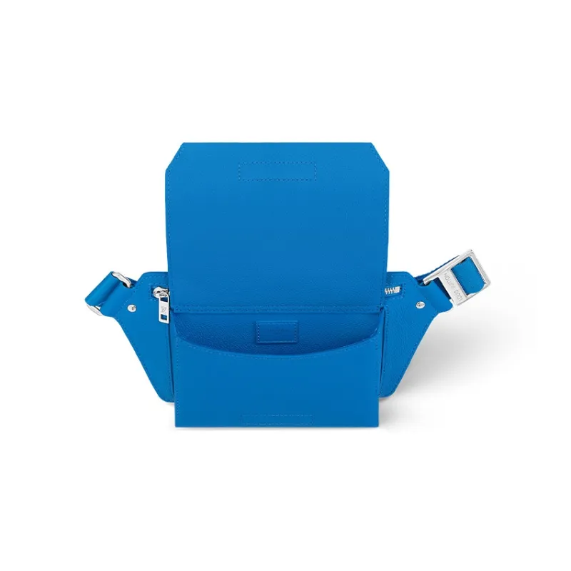 LOUIS VUITTON Cow Leather Crossbody Bag Shoulder Bag Women's Blue-3