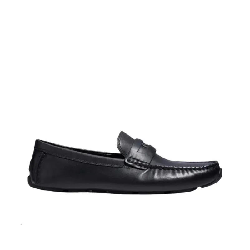 COACH Logo-plaque Leather Loafers-1