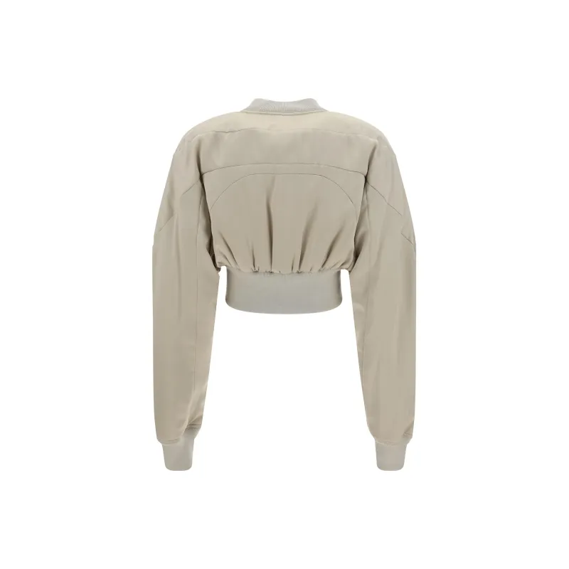 RICK OWENS Girdered Flight Bomber Jacket 'Pearl'-1