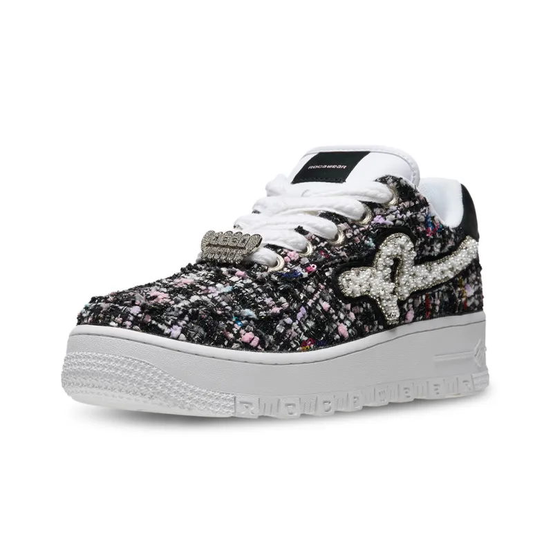 ROCAWEAR Skateboard Shoes Unisex Low Top Black-2