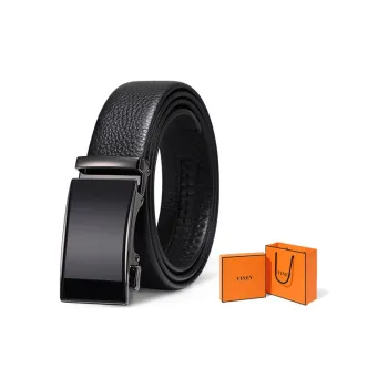 VINEY Top Grain Cow Leather Belts Men's Width 3.5cm