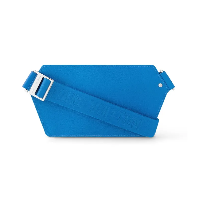 LOUIS VUITTON Cow Leather Crossbody Bag Shoulder Bag Women's Blue-2