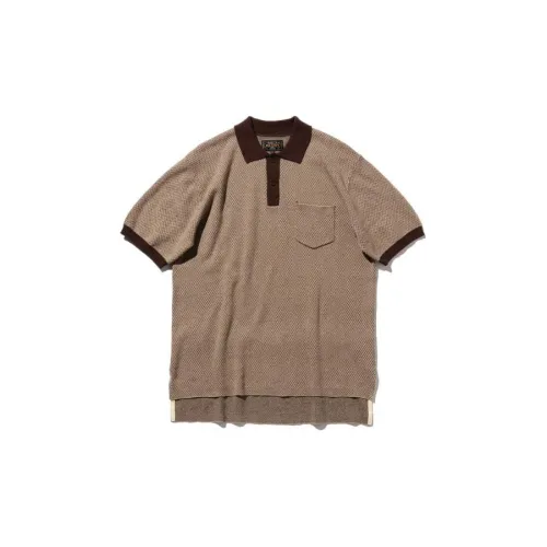 Beams Polo Shirts Men Brown