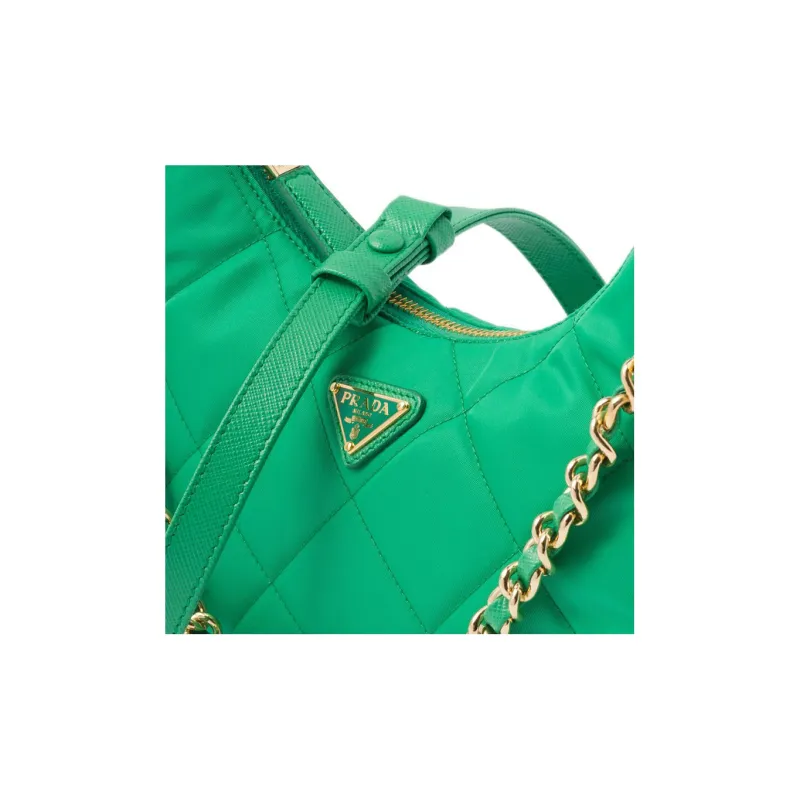 PRADA Fabric Handbags Shoulder Bags Women's Mint Green-4