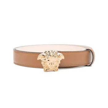 VERSACE Leather Belts Men Brown