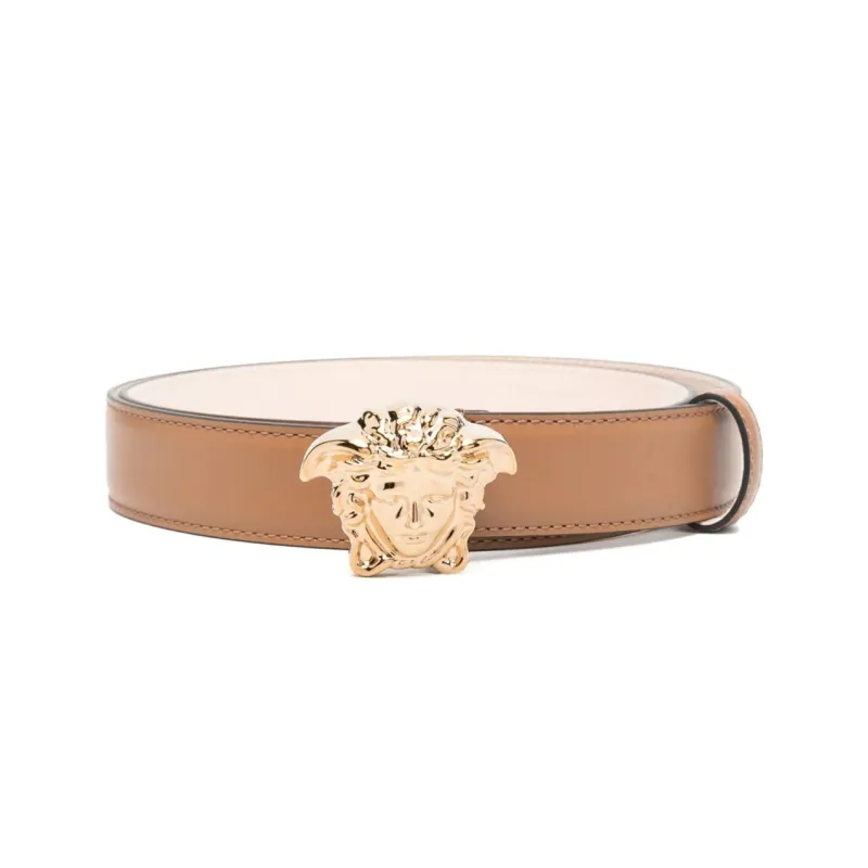 VERSACE Leather Belts Men Brown-0