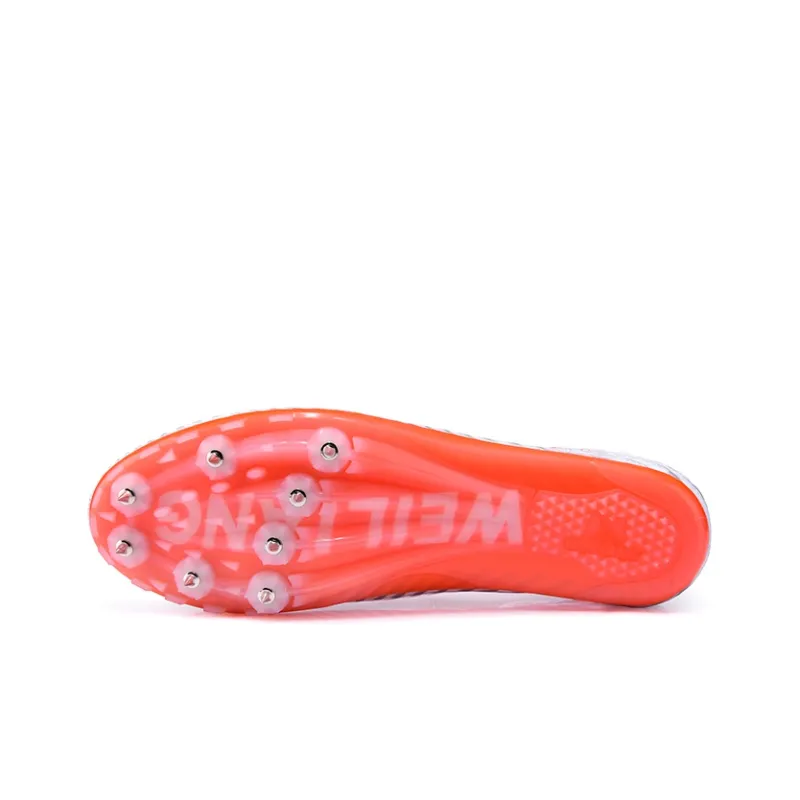 VICTORY LIGHT Breakthrough 199Pro 2.0 Low Top Sprint Running Spikes Unisex White Orange-4