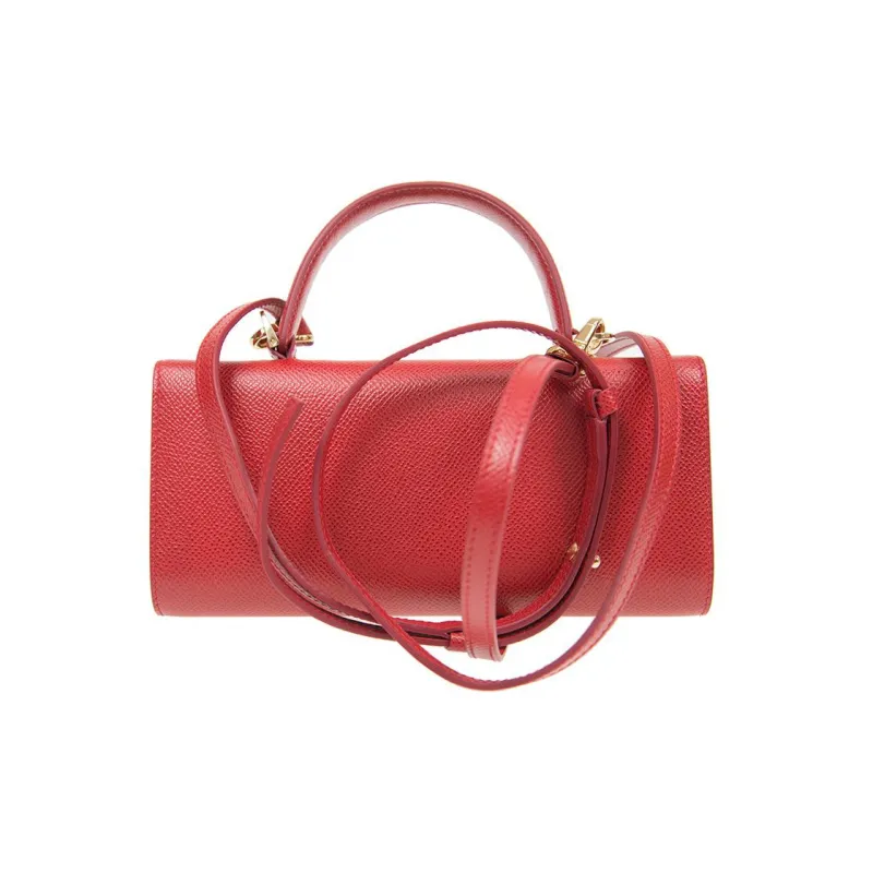 FERRAGAMO Cow Leather Crossbody Bag Shoulder Bag Small Size Women's Burgundy-3