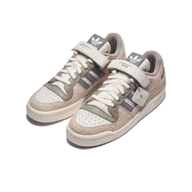 Foss X Adidas Originals FORUM 84 Skateboard Shoes Unisex Low Top Gray/White-2