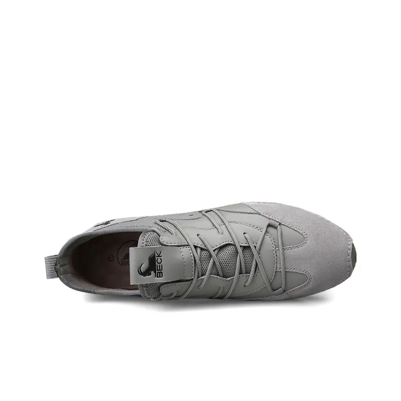 BECK Men's Casual Shoes Men Low Top Ecru/Light Gray/Jasper-6