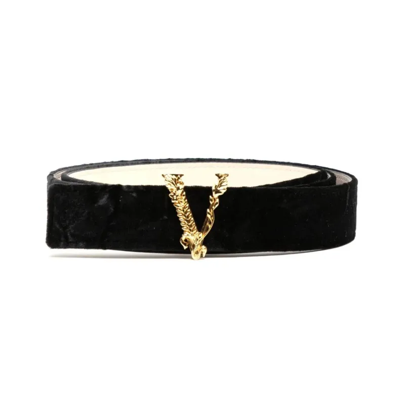 VERSACE Leather Belts Women's Black-0