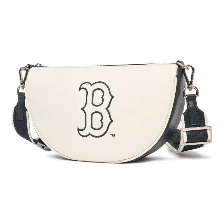 MLB Artificial Leather Dumpling Bag Shoulder Bag Crossbody Bag Regular Unisex Black White-2