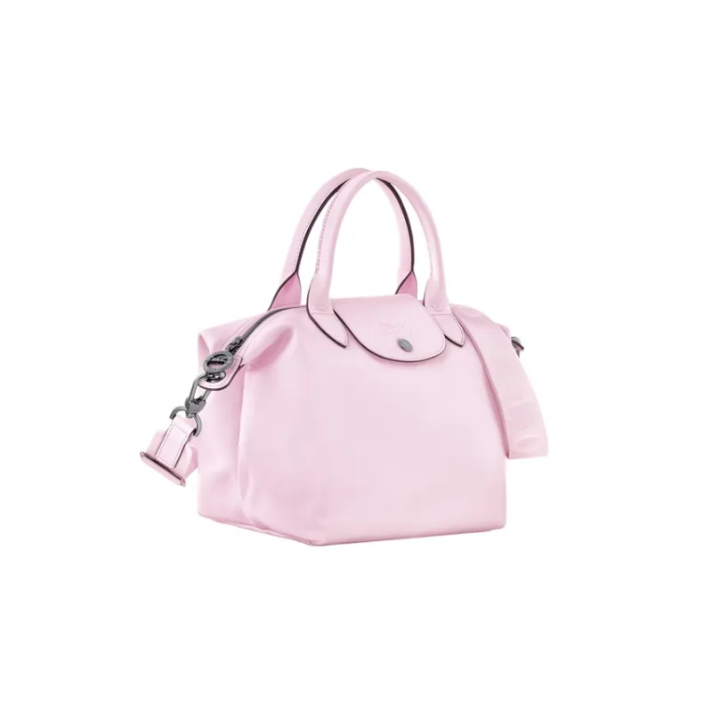 LONGCHAMP Le Pliage Cow Leather Shoulder Bag Crossbody Bag Handbag Small Size Women's Petal Pink-1