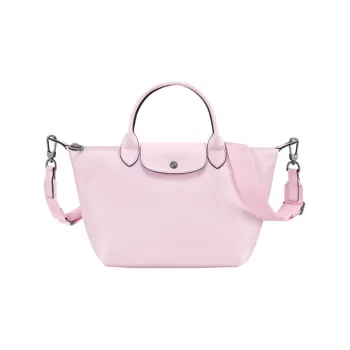 LONGCHAMP Le Pliage Cow Leather Shoulder Bag Crossbody Bag Handbag Small Size Women's Petal Pink