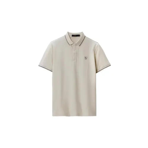 HLA Polo Shirts Men Cooling Antibacterial Anti-Mite - Light Apricot 55