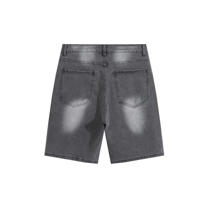 SUPERMOON Denim Shorts Unisex Gray-1
