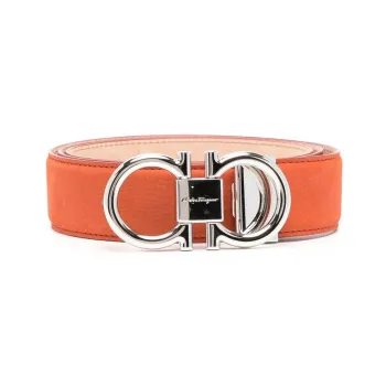 Ferragamo Leather Belts Men Orange