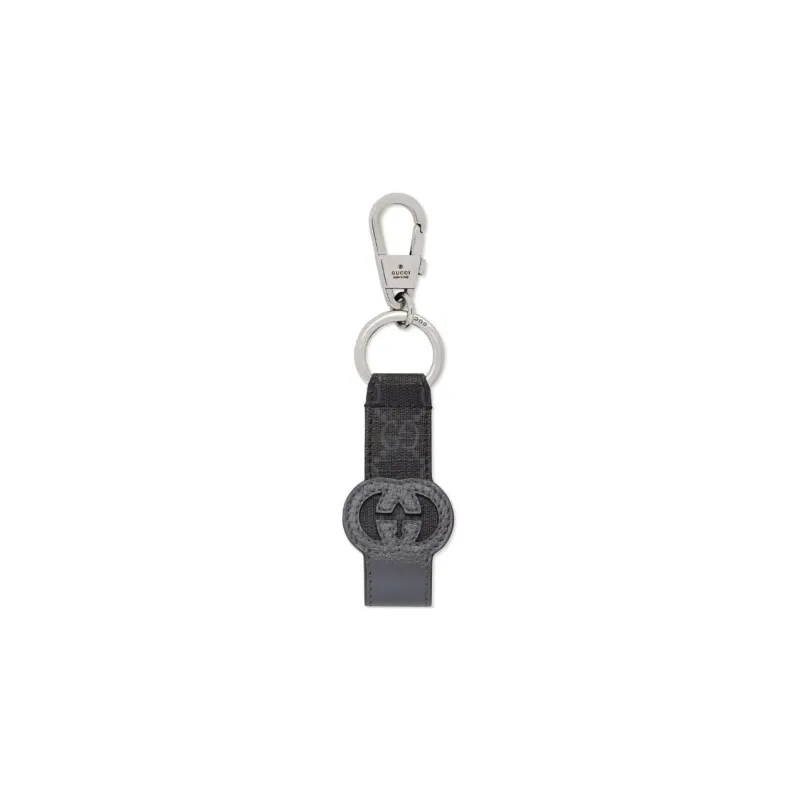 Bolso de mano Gucci en lona Monogram gris y cuero rosa