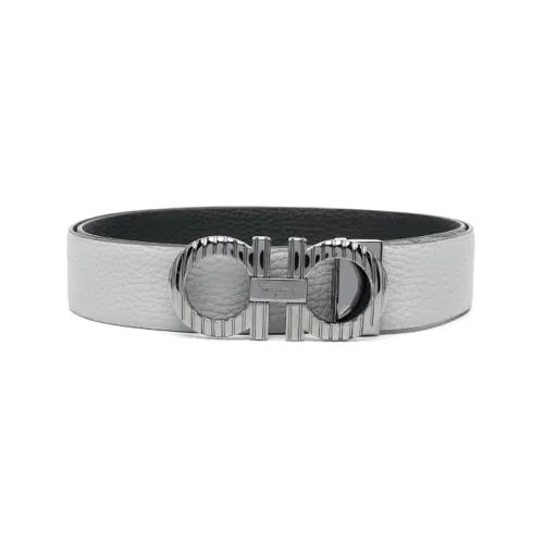 Ferragamo Leather Belts Men Gray