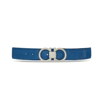 Ferragamo Leather Belts Men Blue