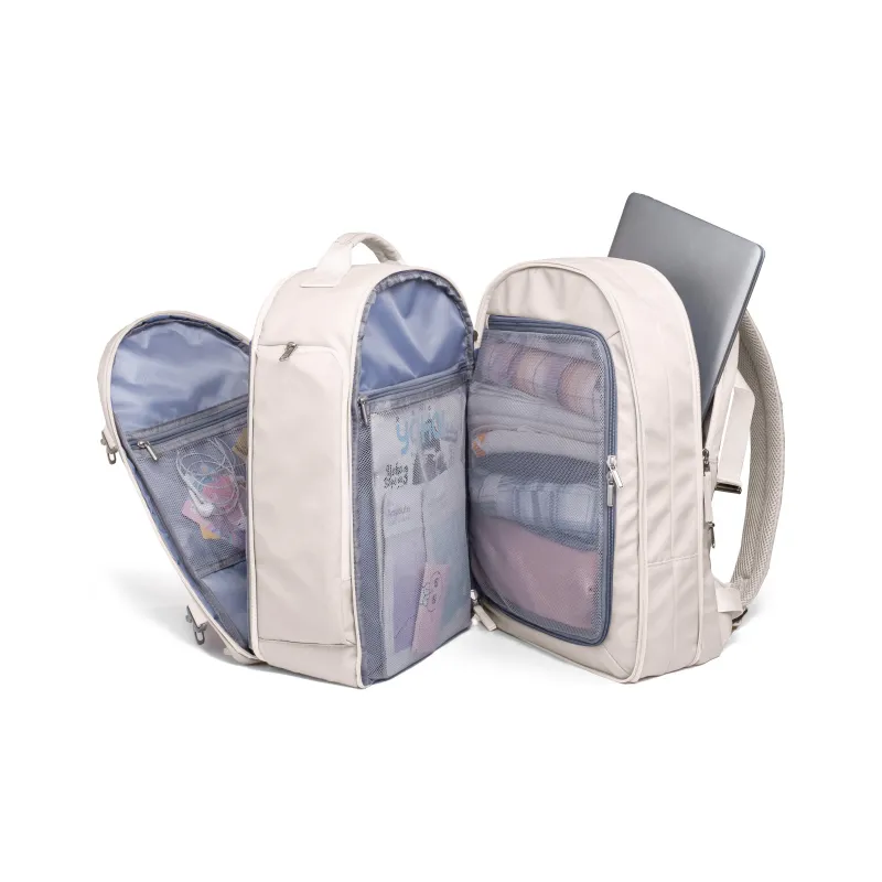 COWBONE Nylon Backpack Medium Size Unisex Grass Green/Beige/Internet Famous Purple/Cool Black-12