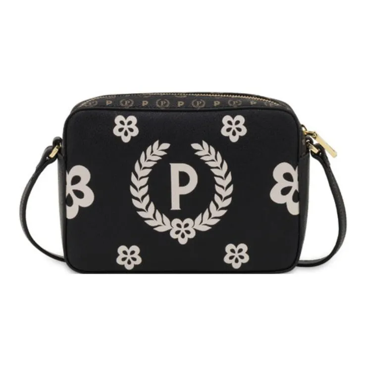 Pollini Calfskin Crossbody Bag Regular Women's Black-0