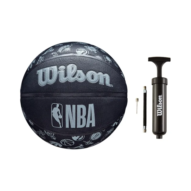 Wilson x NBA PU Basketball Black Gray Size 7 Ball Training Unisex-8