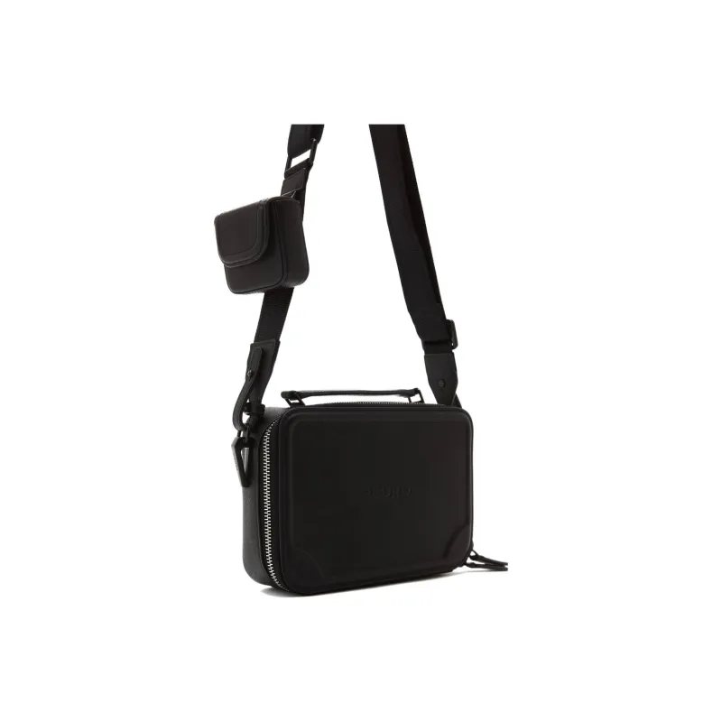 PEDRO Microfiber 2 in 1 Small Square Bag One Shoulder Handbag Small Size Men's Black/White-1