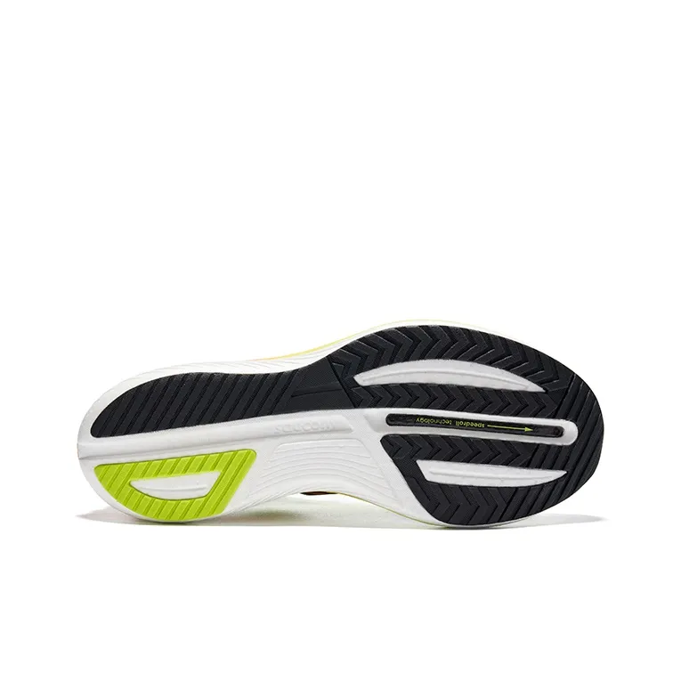 Saucony Slay Slip Resistant Coverage Rebound Low Top Carbon Plate Training Running Shoes Unisex White Black Yellow-4