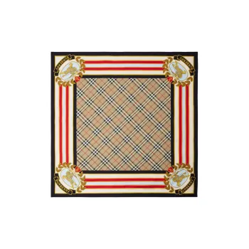 Burberry Check Pattern Square Scarf