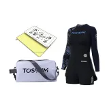 [Vacation Three-Piece Set]Swimsuit+Bath Towel+Gray Bag