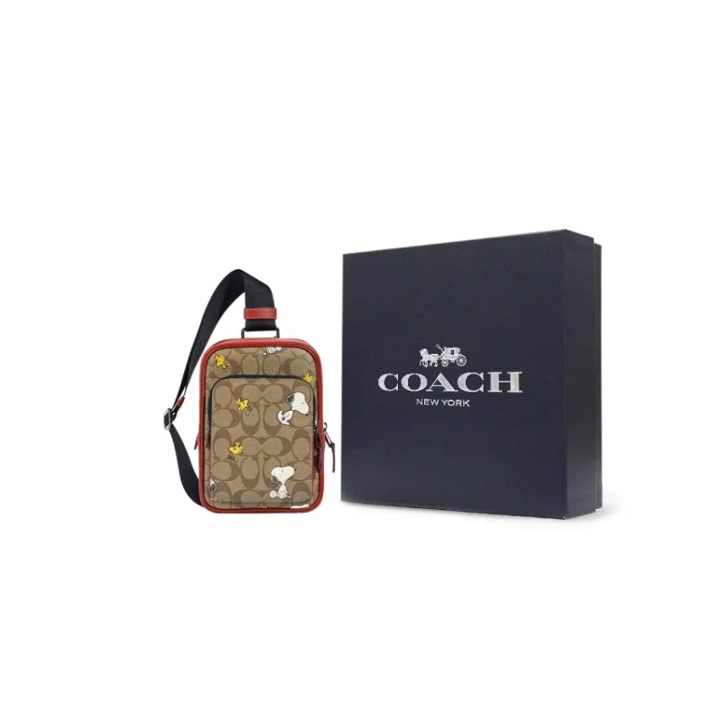 Peanuts X Snoopy X COACH Track Sling Bags-5