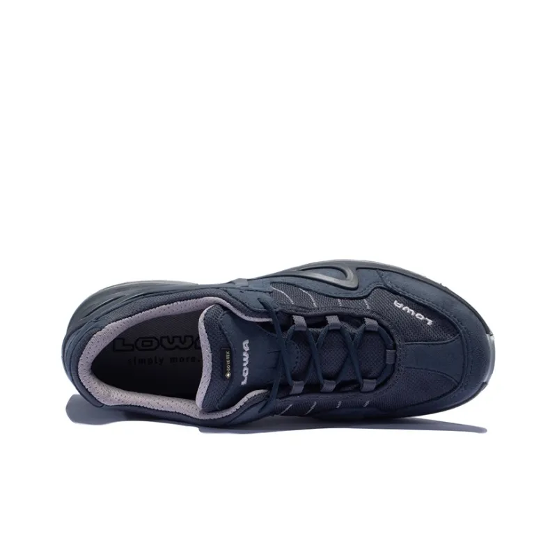 Lowa GORGON GTX Slip-Resistant Water-Resistant Lightweight Breathable Low-Top Outdoor Shoes Women's Blue-3