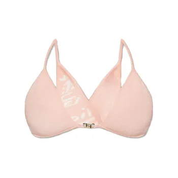 FENDI Logo Plaque Reversible Cropped Top Pink