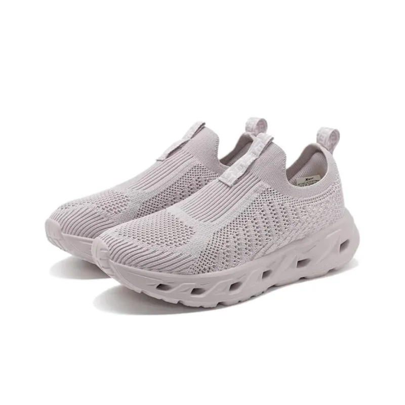 XTEP Slip Resistant, Abrasion Resistant, Breathable Low Top Outdoor Shoes Women's Particle Gray-2