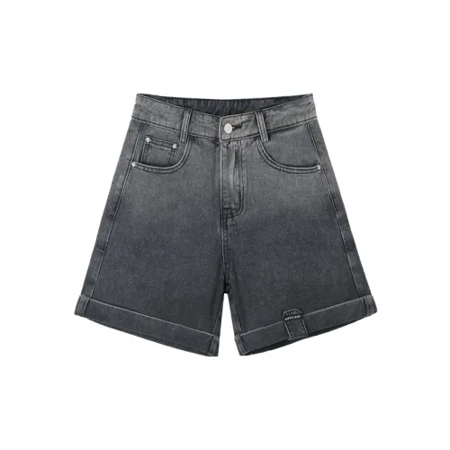 HIPPIEMISS Denim Shorts Women's Black Gray