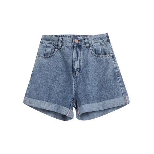 TWOPLUMGIRLS Denim Shorts Women's Blue