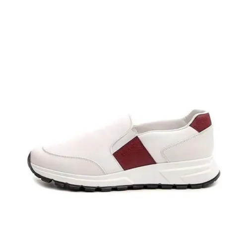 PRADA Low Top Sports Casual Calf Men's White