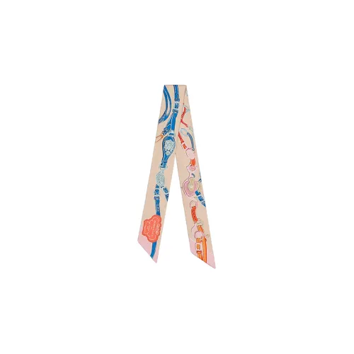 HERMES Silk Scarves Women's Pink