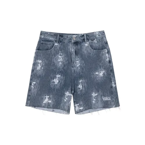 B.X Denim Shorts Unisex Blue