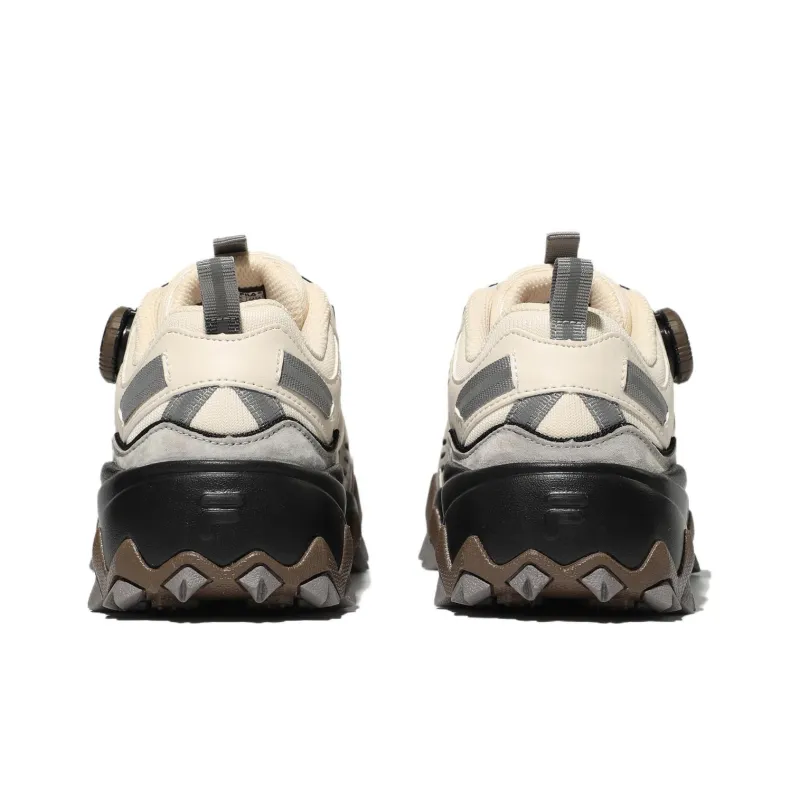 FILA Oakment Tr Dial V2 Anti Slip Wear Resistant Low Top Casual Shoes Unisex Beige Black Korean Style-3