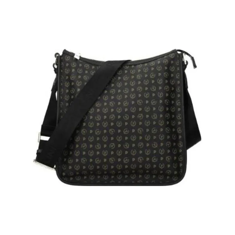 Pollini Leather Shoulder Bag, Crossbody Bag Regular Women's Black-0