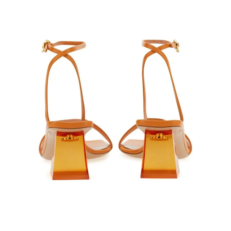 GIANVITO ROSSI Strap Sandals Women's Orange-3