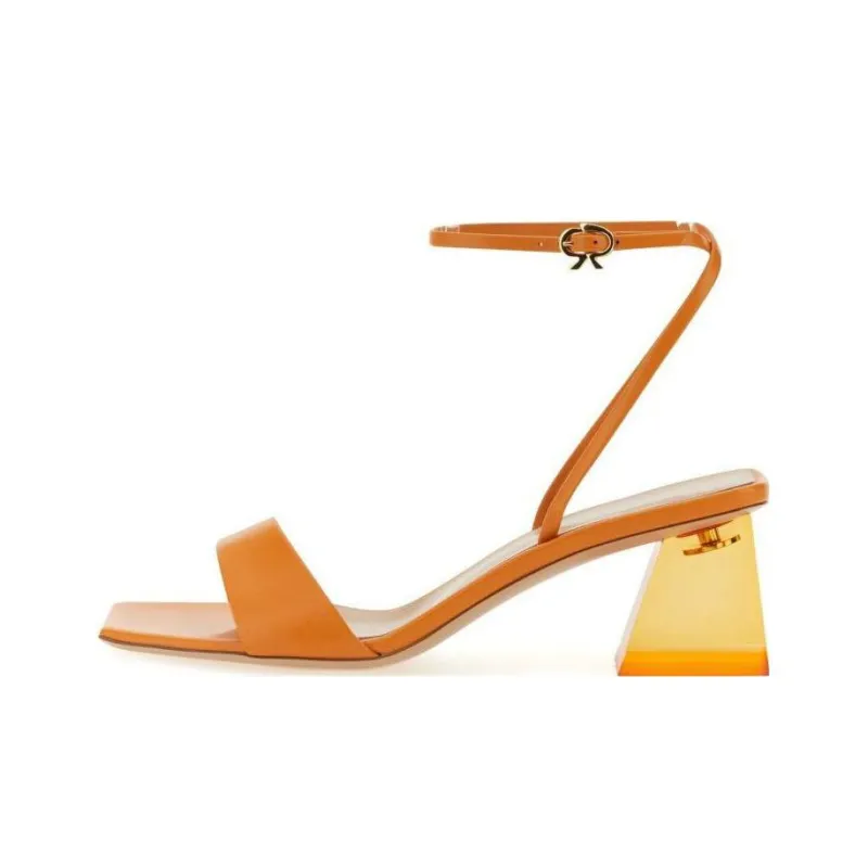 GIANVITO ROSSI Strap Sandals Women's Orange-0